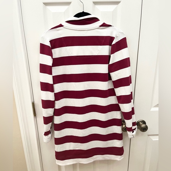 ⭐️3/$22⭐️ Women’s Crown and Ivy crimson red and white stripped long slee… - Picture 3 of 4
